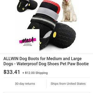 Brand new dog vest and booties set